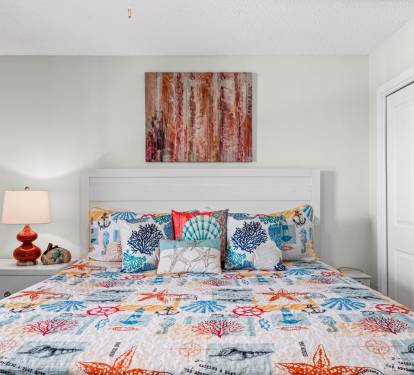 King bed and closet