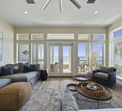 Living room area with Ocean View