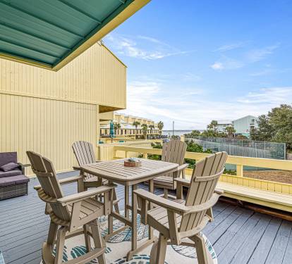 Outdoor Patio With View of the Santa Rosa Sound
