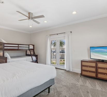 Bedroom 5 — king bed with twin bunks