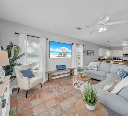 West side living room, queen sleeper sofa, 4k tv