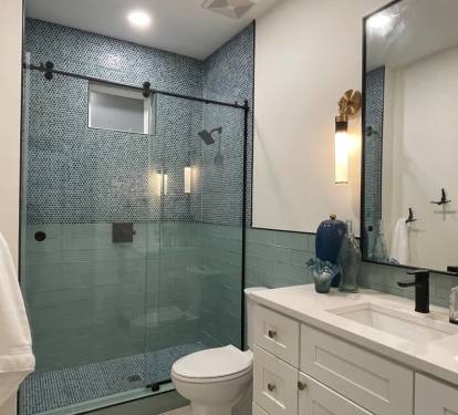 FIrst floor bath was recently completely remodeled. 