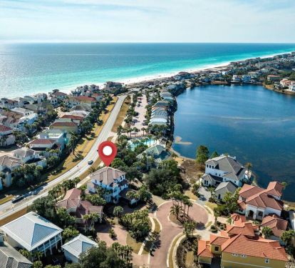 Aerial view- SO CLOSE TO BEACH IN BOTH DIRECTIONS!!