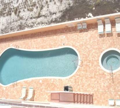 View of the Beach-side Pool...Pool is not heated...Hot Tub is heated.