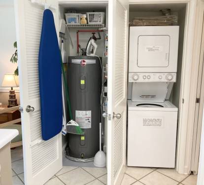 Utility closet and stack washer/dryer closets
