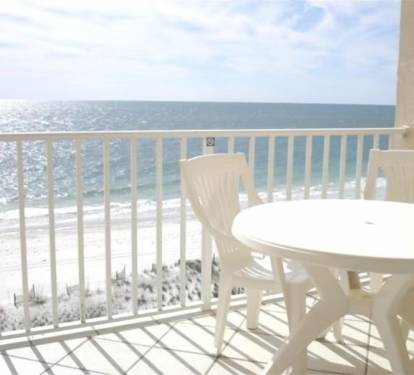 Balcony Dining with a Spectacular View - Right on the Gulf Beach