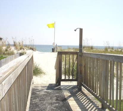 Boardwalk to the Beautiful White Sandy Beaches