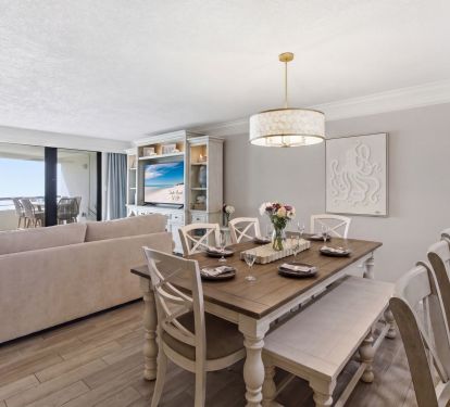 Open dining to living area