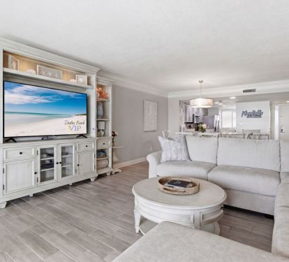 Large smart TV and entertainment