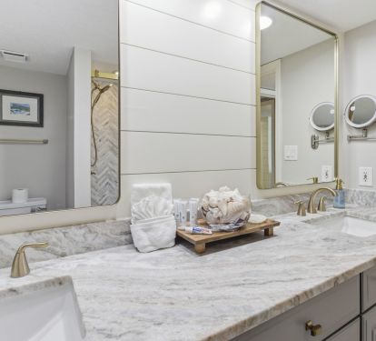 Primary ensuite double vanity