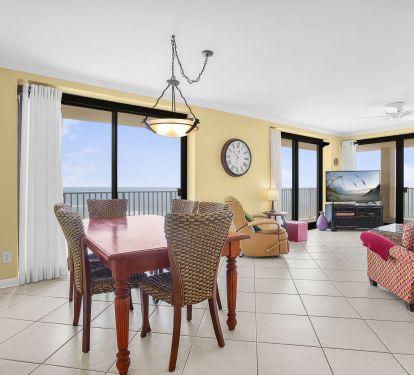 View of the sky and ocean from every corner of the room