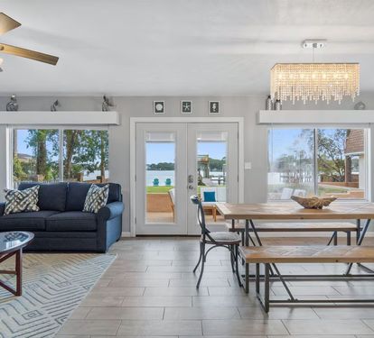 Huge glass windows to enjoy the scenic view