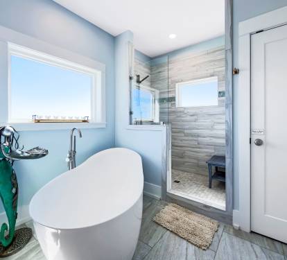 Bath tub for soaking after a day on the beach