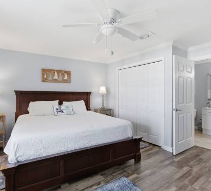 Guest bedroom with king bed