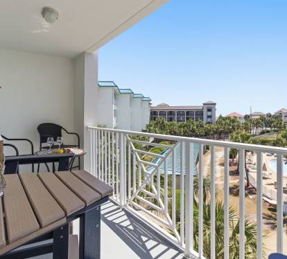 Spacious balcony with Gulf views