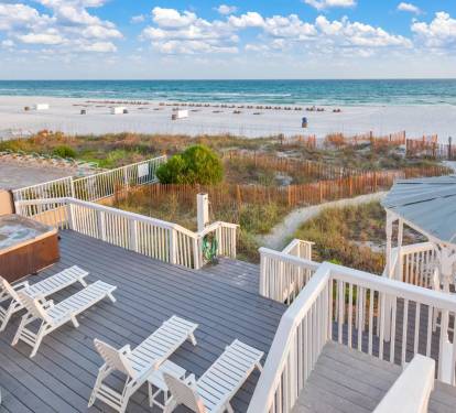 Soak up the sun with lounge chairs and endless beach views.