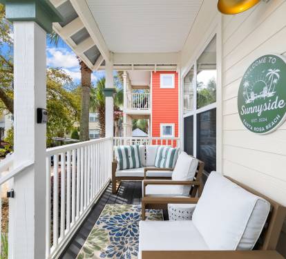 Enjoy the sunrises and sunsets in this charming neighborhood on our relaxing front porch.