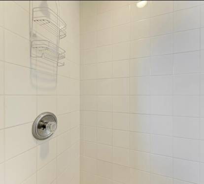 Inside walk in shower