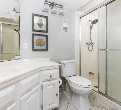 Master Bathroom with walk in shower.