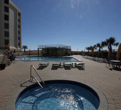 Large hot tub