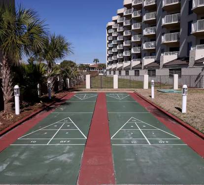 Shuffle board. We also have tennis courts and pickle ball