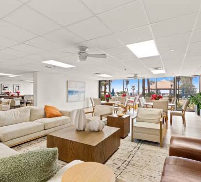 Grand living room with dining area and open kitchen 