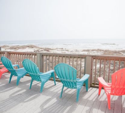 Large Gulf Facing Deck, Best Place for Morning Coffee!