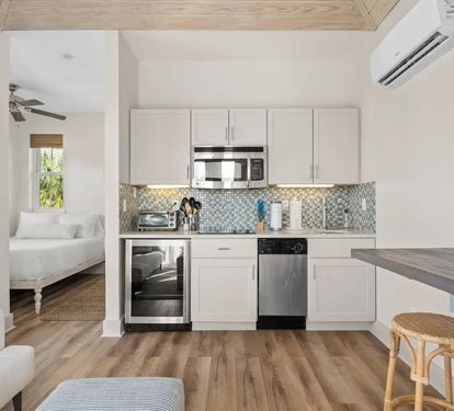 A real kitchen for real cooking, stainless, sleek, ready to go