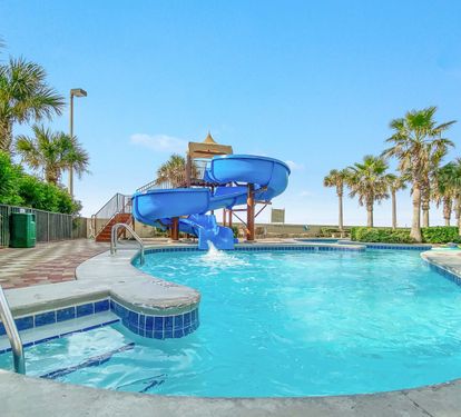 Pool Slide into Lazy River