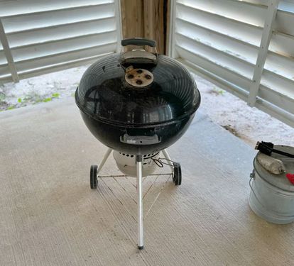 Weber charcoal grill for family BBQ's