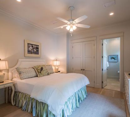 Custom fabrics &amp; 800 thread count Egyptian cotton sheets are in every bedroom.