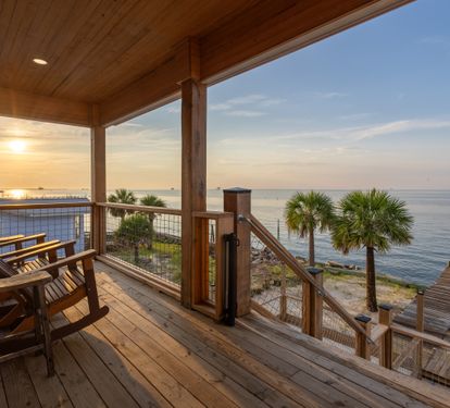 Custom made rocking chairs for enjoying the views