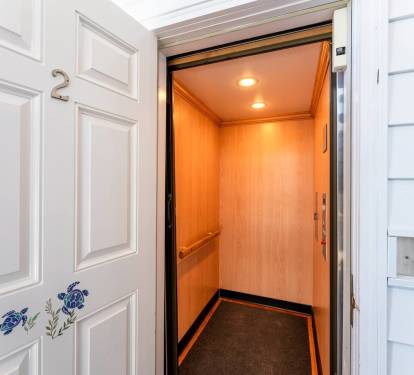 Accessible Elevator Provides Help with Luggage, Groceries, Beach Supplies, or Tired Guests