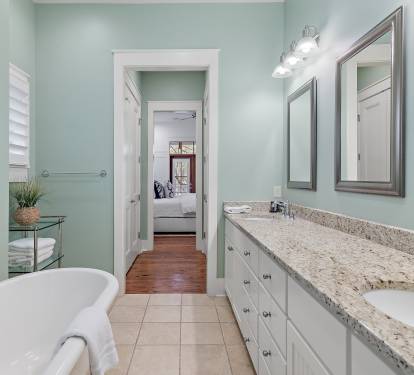 Soaking tub and walk in shower