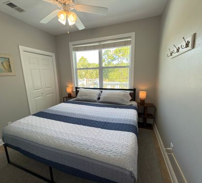 In Law Suite King Bedroom overlooking the pool and lake!