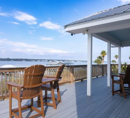 Covered deck area off of the Great Room