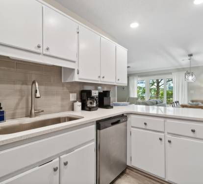 The kitchen is fully equipped with everything you need for cooking on your vacation