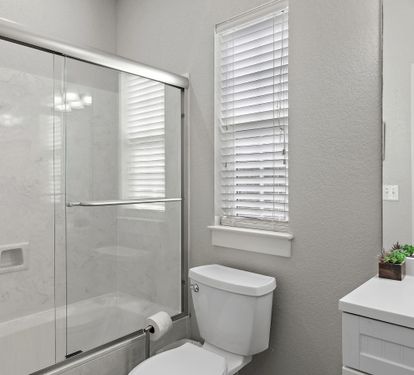 Bathroom #4: Private attached bathroom with shower/tub combo