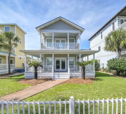 This large, luxurious home, Crystal Clear, has a private pool and beach access.