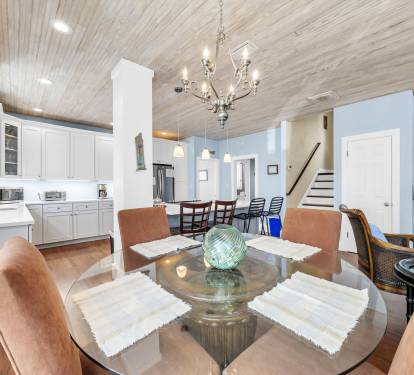 Enjoy meals together at the large dining table and additional counter seating.