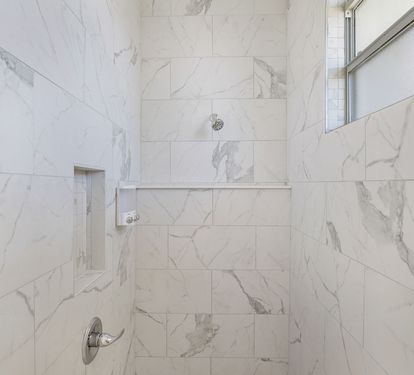 Primary bathroom walk in shower 