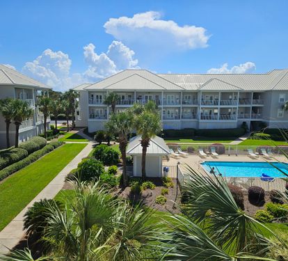 Pool and courtyard