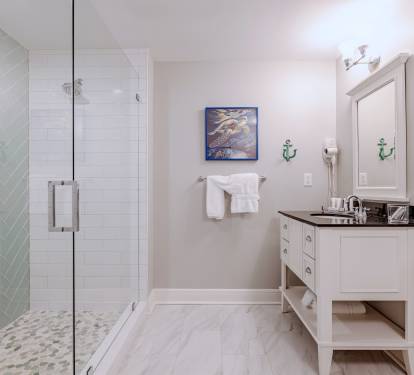 Spa-like Master Bathroom with dual his and hers vanities with all the must-haves.