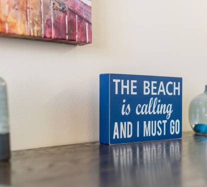The beach is calling and you must go.
