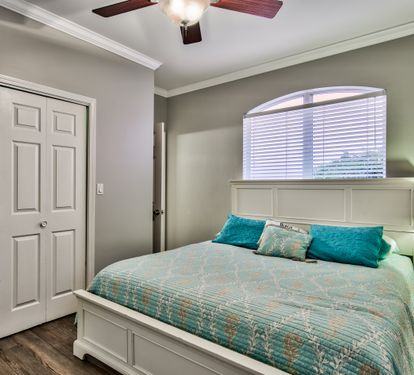Master bedroom with ensuite bathroom