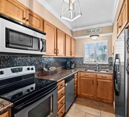 Kitchen has all appliances needed for your stay