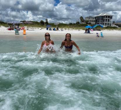 Wading in the Surf!