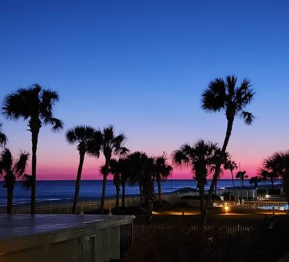 Sunset views from the balcony