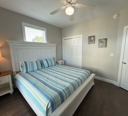 King Bedroom on Main level-Gulf Views. Great views of gulf and access to deck.