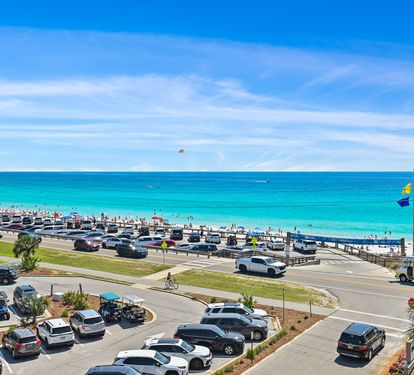 Gulf-front balcony with panoramic Emerald Coast views